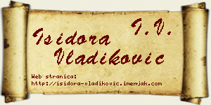Isidora Vladiković vizit kartica